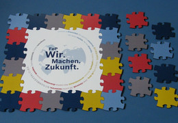 Blankopuzzle für Team-Meeting