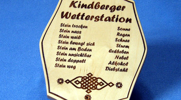 Lasergraviertes Schild