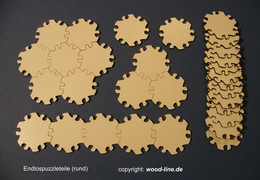 Endlos-Puzzleteile, runde Form